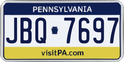 PA license plate JBQ7697