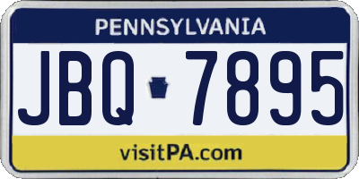 PA license plate JBQ7895