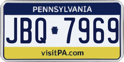 PA license plate JBQ7969
