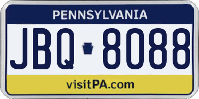 PA license plate JBQ8088