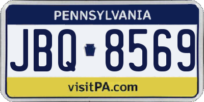 PA license plate JBQ8569