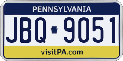 PA license plate JBQ9051