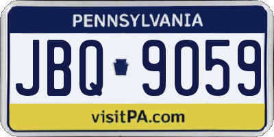 PA license plate JBQ9059