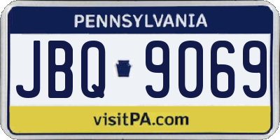PA license plate JBQ9069