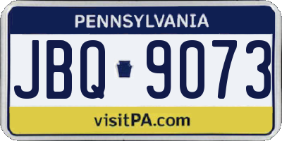 PA license plate JBQ9073