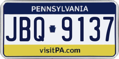 PA license plate JBQ9137