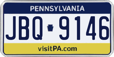 PA license plate JBQ9146
