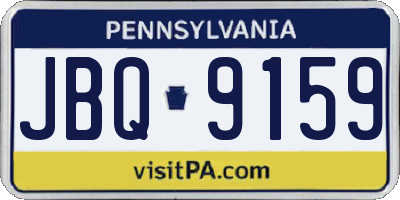 PA license plate JBQ9159