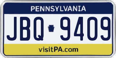 PA license plate JBQ9409