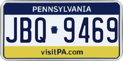 PA license plate JBQ9469