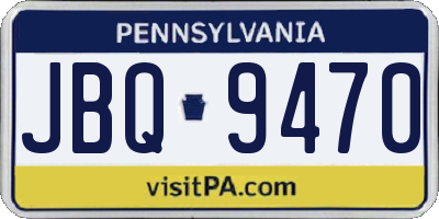 PA license plate JBQ9470