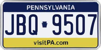 PA license plate JBQ9507