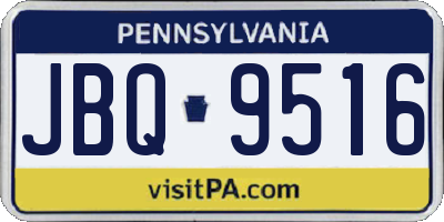PA license plate JBQ9516