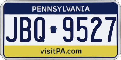 PA license plate JBQ9527