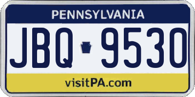 PA license plate JBQ9530