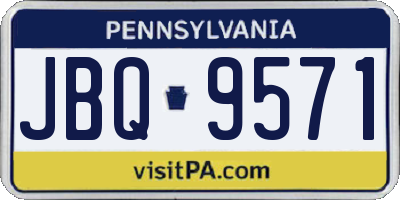 PA license plate JBQ9571