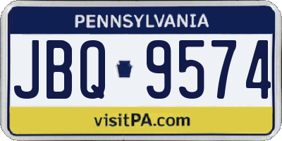 PA license plate JBQ9574