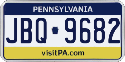 PA license plate JBQ9682