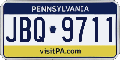 PA license plate JBQ9711