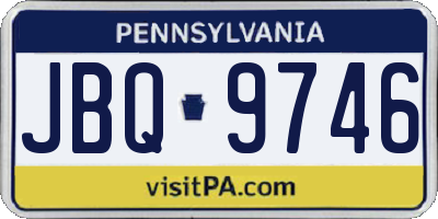 PA license plate JBQ9746