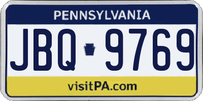 PA license plate JBQ9769