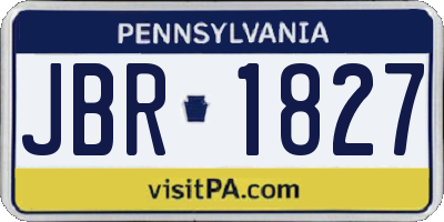 PA license plate JBR1827