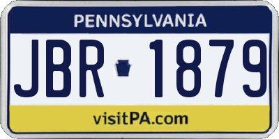 PA license plate JBR1879