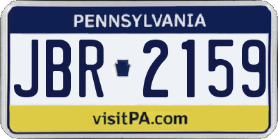 PA license plate JBR2159