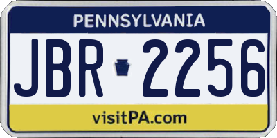 PA license plate JBR2256