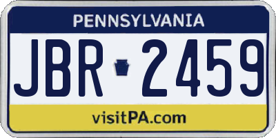 PA license plate JBR2459