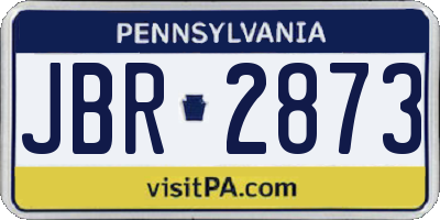 PA license plate JBR2873