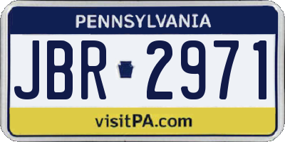 PA license plate JBR2971