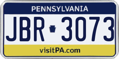 PA license plate JBR3073
