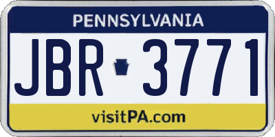 PA license plate JBR3771