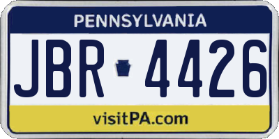 PA license plate JBR4426