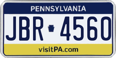PA license plate JBR4560