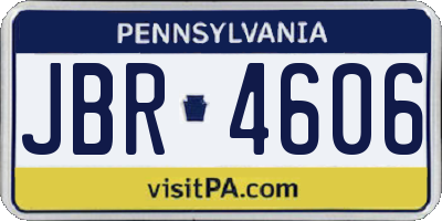 PA license plate JBR4606