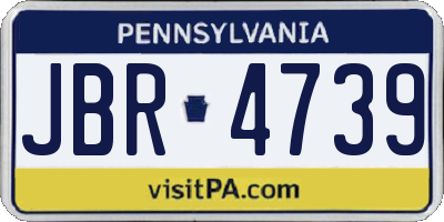 PA license plate JBR4739
