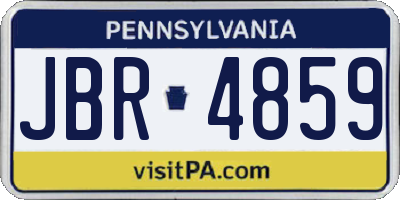 PA license plate JBR4859