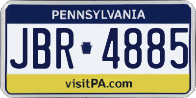 PA license plate JBR4885