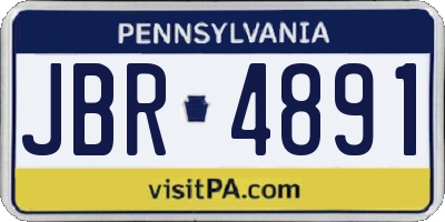 PA license plate JBR4891