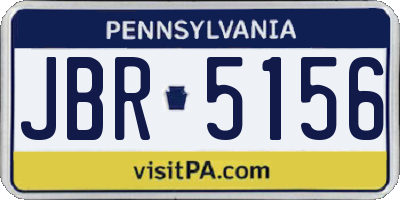 PA license plate JBR5156
