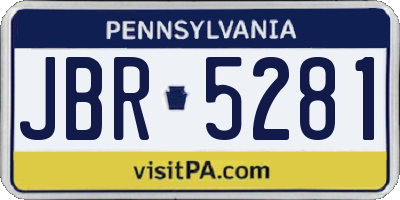 PA license plate JBR5281