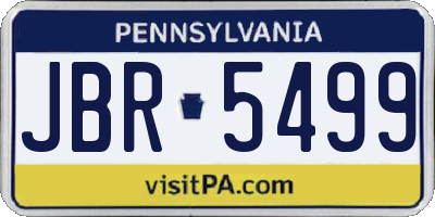PA license plate JBR5499