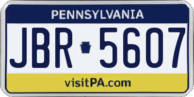 PA license plate JBR5607