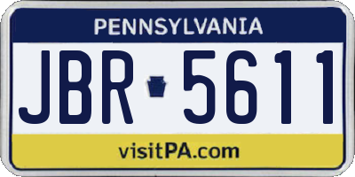 PA license plate JBR5611