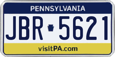PA license plate JBR5621