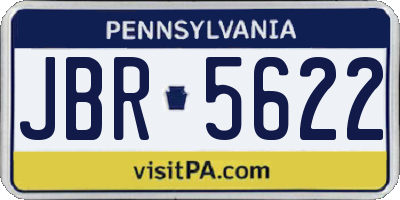 PA license plate JBR5622