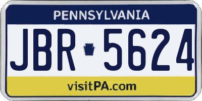 PA license plate JBR5624