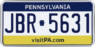 PA license plate JBR5631